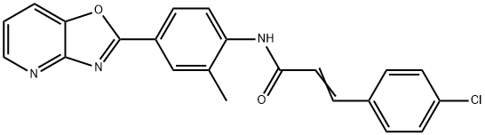 3-(4-chlorophenyl)-N-(2-methyl-4-[1,3]oxazolo[4,5-b]pyridin-2-ylphenyl)acrylamide|