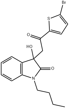 689740-88-3 3-[2-(5-bromo-2-thienyl)-2-oxoethyl]-1-butyl-3-hydroxy-1,3-dihydro-2H-indol-2-one