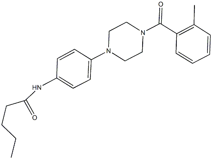 N-{4-[4-(2-methylbenzoyl)-1-piperazinyl]phenyl}pentanamide Structure