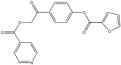 2-[4-(2-furoyloxy)phenyl]-2-oxoethyl isonicotinate 化学構造式