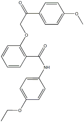 N-(4-ethoxyphenyl)-2-[2-(4-methoxyphenyl)-2-oxoethoxy]benzamide Struktur