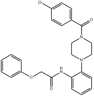 N-{2-[4-(4-chlorobenzoyl)-1-piperazinyl]phenyl}-2-phenoxyacetamide Structure