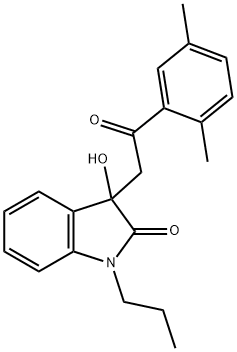 3-[2-(2,5-dimethylphenyl)-2-oxoethyl]-3-hydroxy-1-propyl-1,3-dihydro-2H-indol-2-one Structure