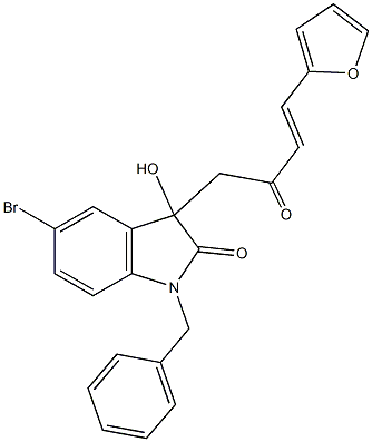 689755-65-5 1-benzyl-5-bromo-3-[4-(2-furyl)-2-oxo-3-butenyl]-3-hydroxy-1,3-dihydro-2H-indol-2-one