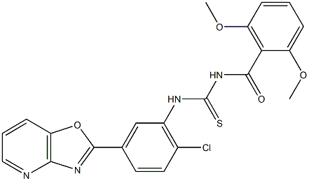 689757-44-6 N-(2-chloro-5-[1,3]oxazolo[4,5-b]pyridin-2-ylphenyl)-N'-(2,6-dimethoxybenzoyl)thiourea