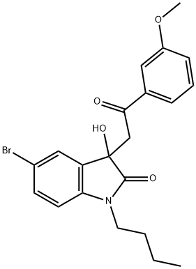 5-bromo-1-butyl-3-hydroxy-3-[2-(3-methoxyphenyl)-2-oxoethyl]-1,3-dihydro-2H-indol-2-one|