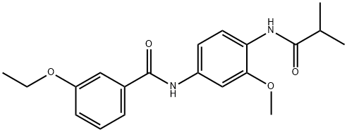 3-ethoxy-N-[4-(isobutyrylamino)-3-methoxyphenyl]benzamide,689764-26-9,结构式