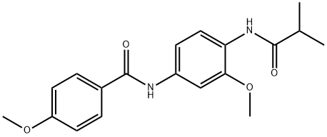 N-[4-(isobutyrylamino)-3-methoxyphenyl]-4-methoxybenzamide Structure