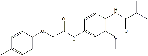 N-(2-methoxy-4-{[(4-methylphenoxy)acetyl]amino}phenyl)-2-methylpropanamide,689765-23-9,结构式