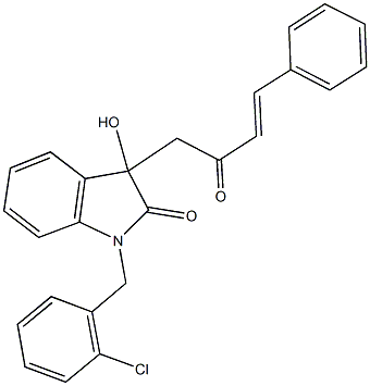 690214-33-6 1-(2-chlorobenzyl)-3-hydroxy-3-(2-oxo-4-phenyl-3-butenyl)-1,3-dihydro-2H-indol-2-one