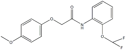 N-[2-(difluoromethoxy)phenyl]-2-(4-methoxyphenoxy)acetamide Struktur