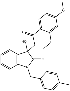 3-[2-(2,4-dimethoxyphenyl)-2-oxoethyl]-3-hydroxy-1-(4-methylbenzyl)-1,3-dihydro-2H-indol-2-one|