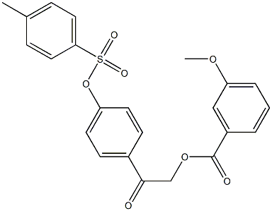 2-(4-{[(4-methylphenyl)sulfonyl]oxy}phenyl)-2-oxoethyl 3-methoxybenzoate Struktur