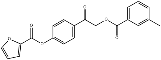 4-{2-[(3-methylbenzoyl)oxy]acetyl}phenyl 2-furoate Structure