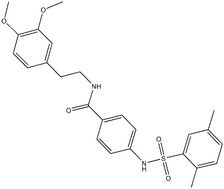 690245-08-0 N-[2-(3,4-dimethoxyphenyl)ethyl]-4-{[(2,5-dimethylphenyl)sulfonyl]amino}benzamide