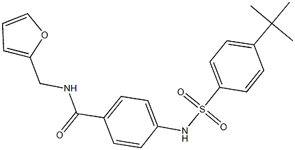 4-{[(4-tert-butylphenyl)sulfonyl]amino}-N-(2-furylmethyl)benzamide|