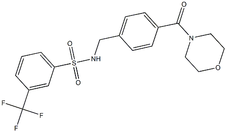 N-[4-(4-morpholinylcarbonyl)benzyl]-3-(trifluoromethyl)benzenesulfonamide Structure
