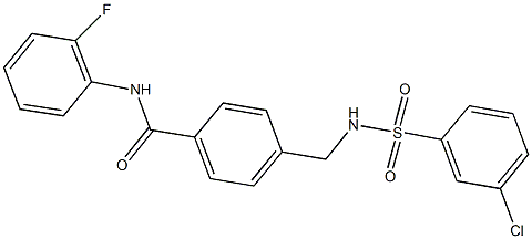 4-({[(3-chlorophenyl)sulfonyl]amino}methyl)-N-(2-fluorophenyl)benzamide Structure