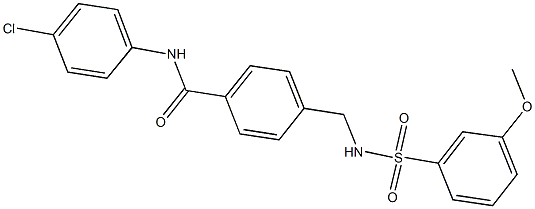 690245-59-1 N-(4-chlorophenyl)-4-({[(3-methoxyphenyl)sulfonyl]amino}methyl)benzamide