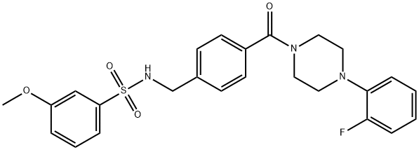 N-(4-{[4-(2-fluorophenyl)-1-piperazinyl]carbonyl}benzyl)-3-methoxybenzenesulfonamide,690245-64-8,结构式