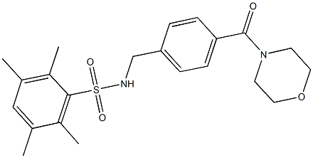 2,3,5,6-tetramethyl-N-[4-(4-morpholinylcarbonyl)benzyl]benzenesulfonamide Structure