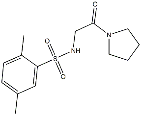 2,5-dimethyl-N-[2-oxo-2-(1-pyrrolidinyl)ethyl]benzenesulfonamide,690246-04-9,结构式