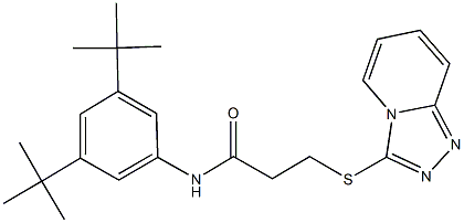 N-(3,5-ditert-butylphenyl)-3-([1,2,4]triazolo[4,3-a]pyridin-3-ylsulfanyl)propanamide Structure