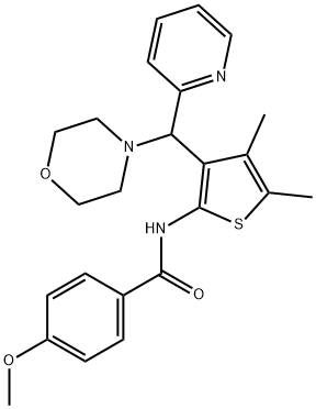 N-{4,5-dimethyl-3-[4-morpholinyl(2-pyridinyl)methyl]-2-thienyl}-4-methoxybenzamide 结构式