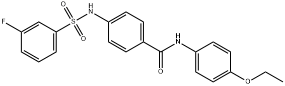 N-(4-ethoxyphenyl)-4-{[(3-fluorophenyl)sulfonyl]amino}benzamide Struktur
