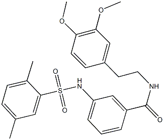 N-[2-(3,4-dimethoxyphenyl)ethyl]-3-{[(2,5-dimethylphenyl)sulfonyl]amino}benzamide Structure