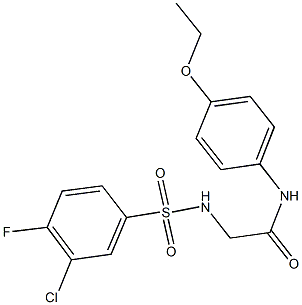 690647-37-1 2-{[(3-chloro-4-fluorophenyl)sulfonyl]amino}-N-(4-ethoxyphenyl)acetamide