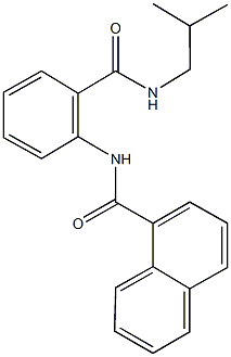 N-{2-[(isobutylamino)carbonyl]phenyl}-1-naphthamide Structure