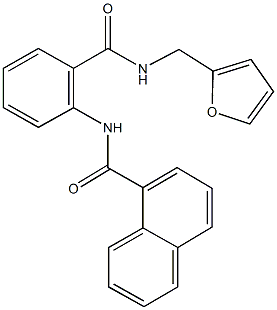 N-(2-{[(2-furylmethyl)amino]carbonyl}phenyl)-1-naphthamide 化学構造式