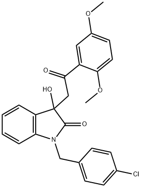 1-(4-chlorobenzyl)-3-[2-(2,5-dimethoxyphenyl)-2-oxoethyl]-3-hydroxy-1,3-dihydro-2H-indol-2-one|
