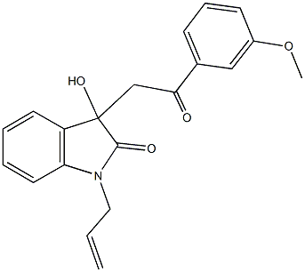 1-allyl-3-hydroxy-3-[2-(3-methoxyphenyl)-2-oxoethyl]-1,3-dihydro-2H-indol-2-one Structure