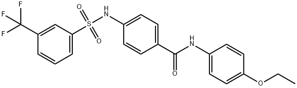 N-(4-ethoxyphenyl)-4-({[3-(trifluoromethyl)phenyl]sulfonyl}amino)benzamide Struktur