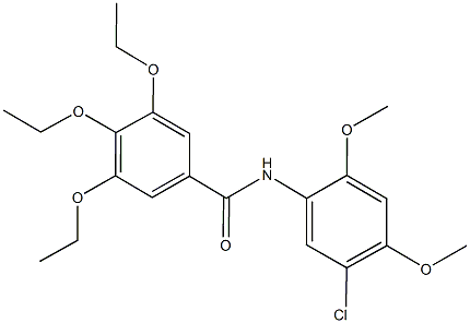 N-(5-chloro-2,4-dimethoxyphenyl)-3,4,5-triethoxybenzamide 化学構造式