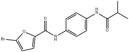 5-bromo-N-[4-(isobutyrylamino)phenyl]-2-furamide 化学構造式