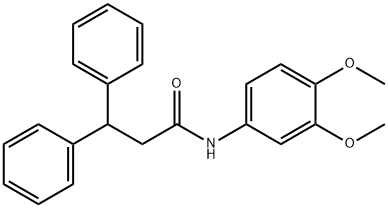 N-(3,4-dimethoxyphenyl)-3,3-diphenylpropanamide 化学構造式