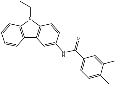 N-(9-ethyl-9H-carbazol-3-yl)-3,4-dimethylbenzamide Struktur