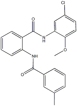 N-(5-chloro-2-methoxyphenyl)-2-[(3-methylbenzoyl)amino]benzamide Struktur