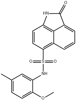 N-(2-methoxy-5-methylphenyl)-2-oxo-1,2-dihydrobenzo[cd]indole-6-sulfonamide 化学構造式