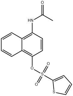4-(acetylamino)-1-naphthyl 2-thiophenesulfonate 结构式