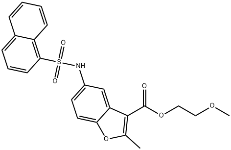 2-methoxyethyl 2-methyl-5-[(1-naphthylsulfonyl)amino]-1-benzofuran-3-carboxylate,691370-17-9,结构式