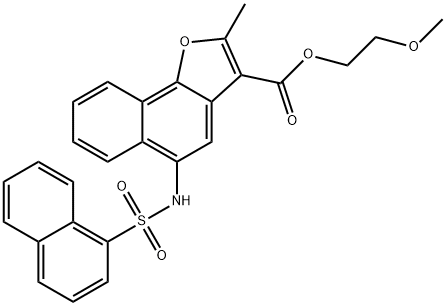 2-methoxyethyl 2-methyl-5-[(1-naphthylsulfonyl)amino]naphtho[1,2-b]furan-3-carboxylate Structure