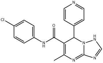 N-(4-chlorophenyl)-5-methyl-7-(4-pyridinyl)-4,7-dihydro[1,2,4]triazolo[1,5-a]pyrimidine-6-carboxamide Structure