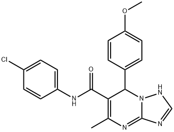 N-(4-chlorophenyl)-7-(4-methoxyphenyl)-5-methyl-4,7-dihydro[1,2,4]triazolo[1,5-a]pyrimidine-6-carboxamide Structure