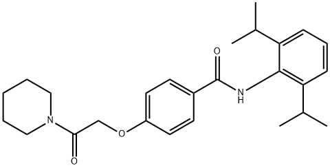 N-(2,6-diisopropylphenyl)-4-[2-oxo-2-(1-piperidinyl)ethoxy]benzamide Struktur