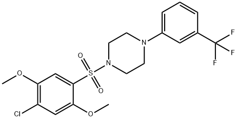 1-[(4-chloro-2,5-dimethoxyphenyl)sulfonyl]-4-[3-(trifluoromethyl)phenyl]piperazine Structure