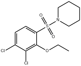 2,3-dichloro-6-(1-piperidinylsulfonyl)phenyl ethyl ether Struktur